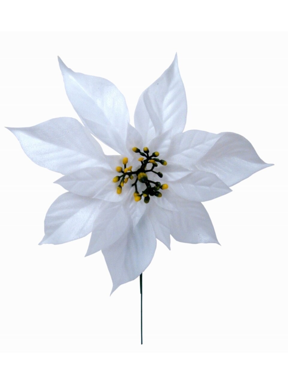 11" White Poinsettia Head - 8 Pack, Elegant Christmas Floral Décor for Wreaths, Garlands, and Centerpieces – Indoor & Outdoor Use – 2024 Christmas Collection, Floral Home by Artificial Flowers
